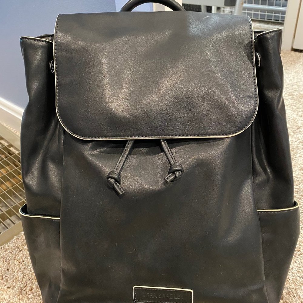 Vera Bradley Faux Leather Drawstring Backpack